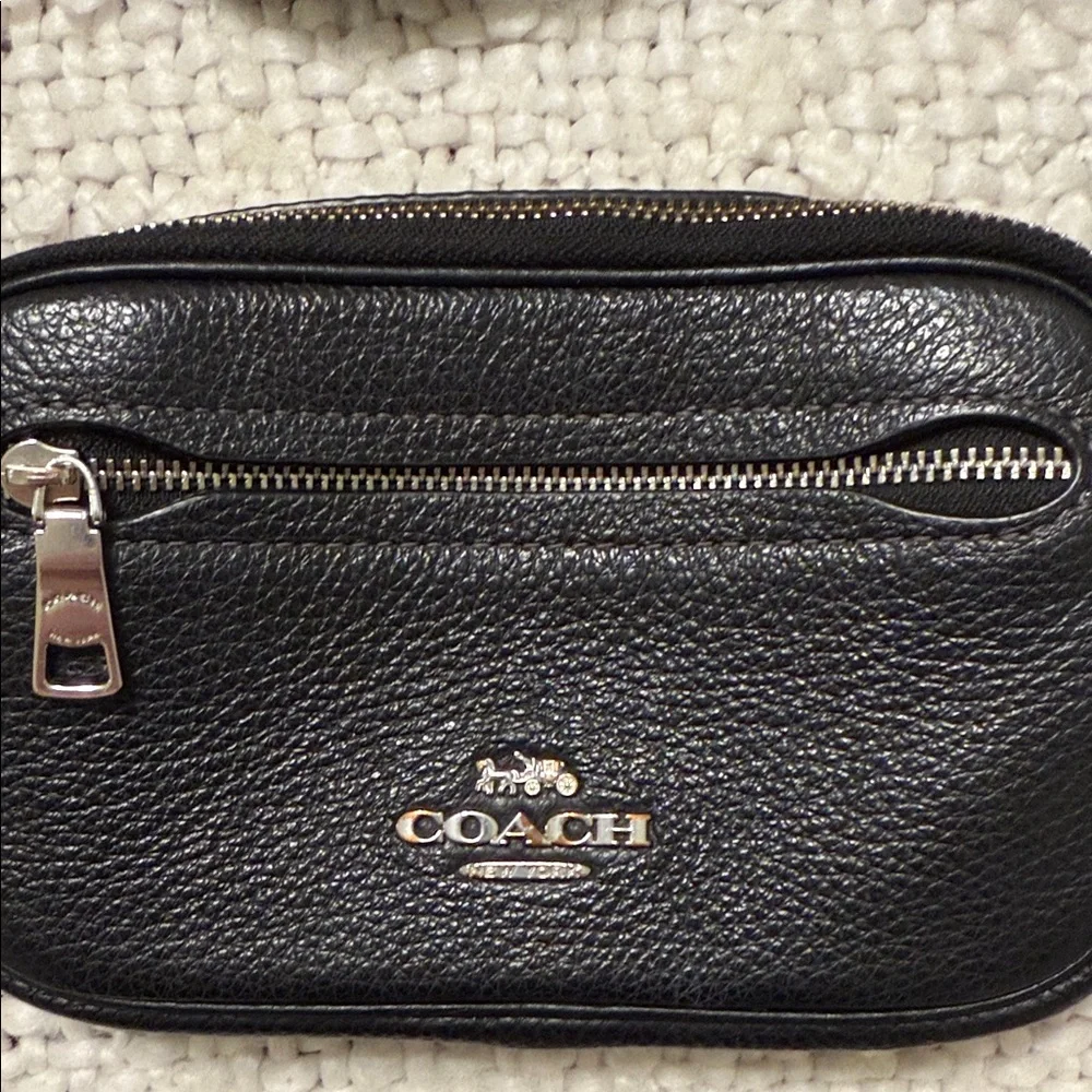 Coach Black Leather Belt Bag - Picture 2 of 6